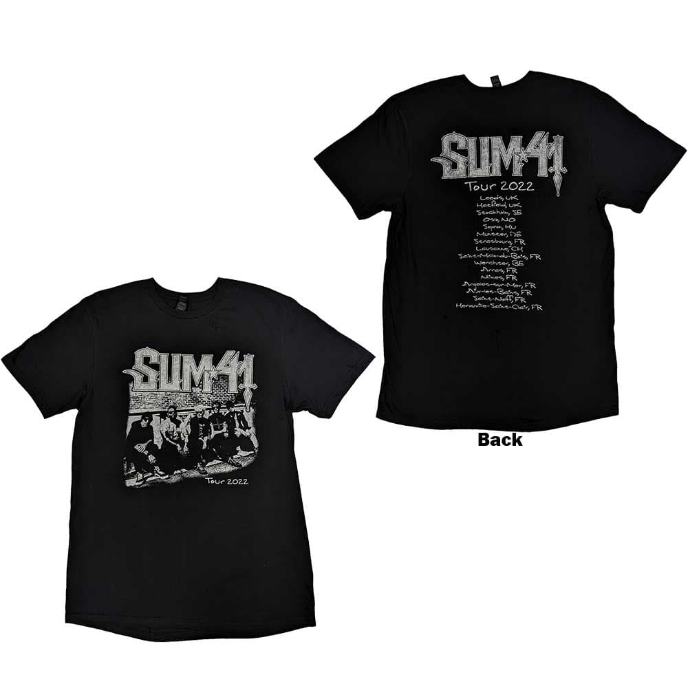 Tričko Sum 41 - Band Photo European Tour 2022, Unisex,Čierna,S