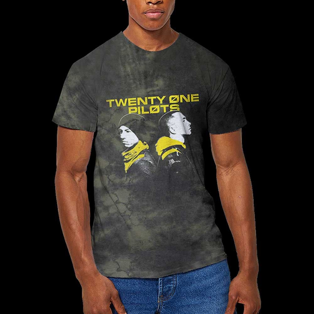 Tričko Twenty One Pilots - Back To Back, Unisex,Zelená,S