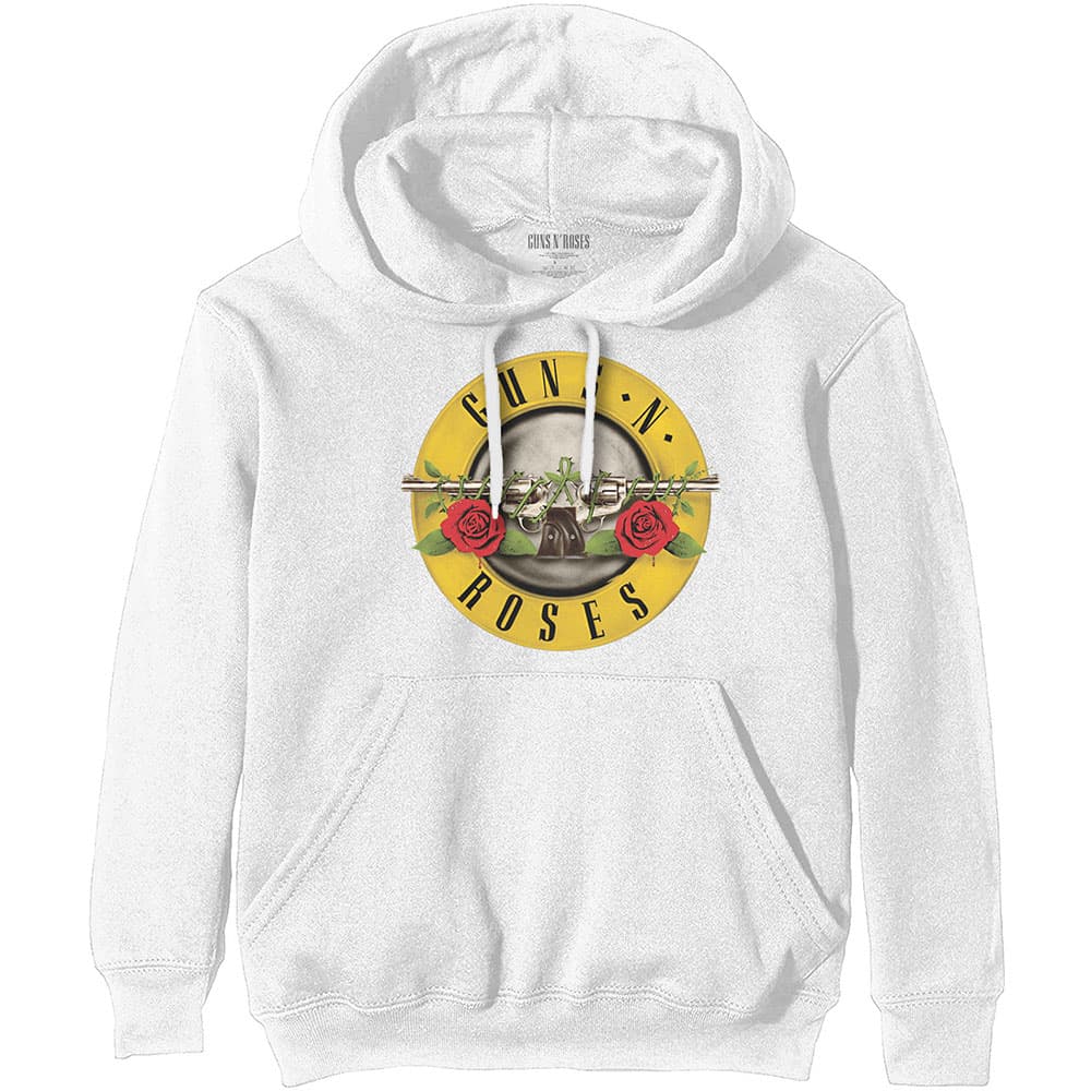 Mikina Guns N’ Roses - Classic Logo, Unisex,Biela,S