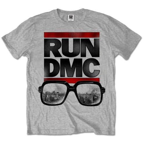 Tričko Run-DMC - Glasses NYC, Unisex,Šedá,L