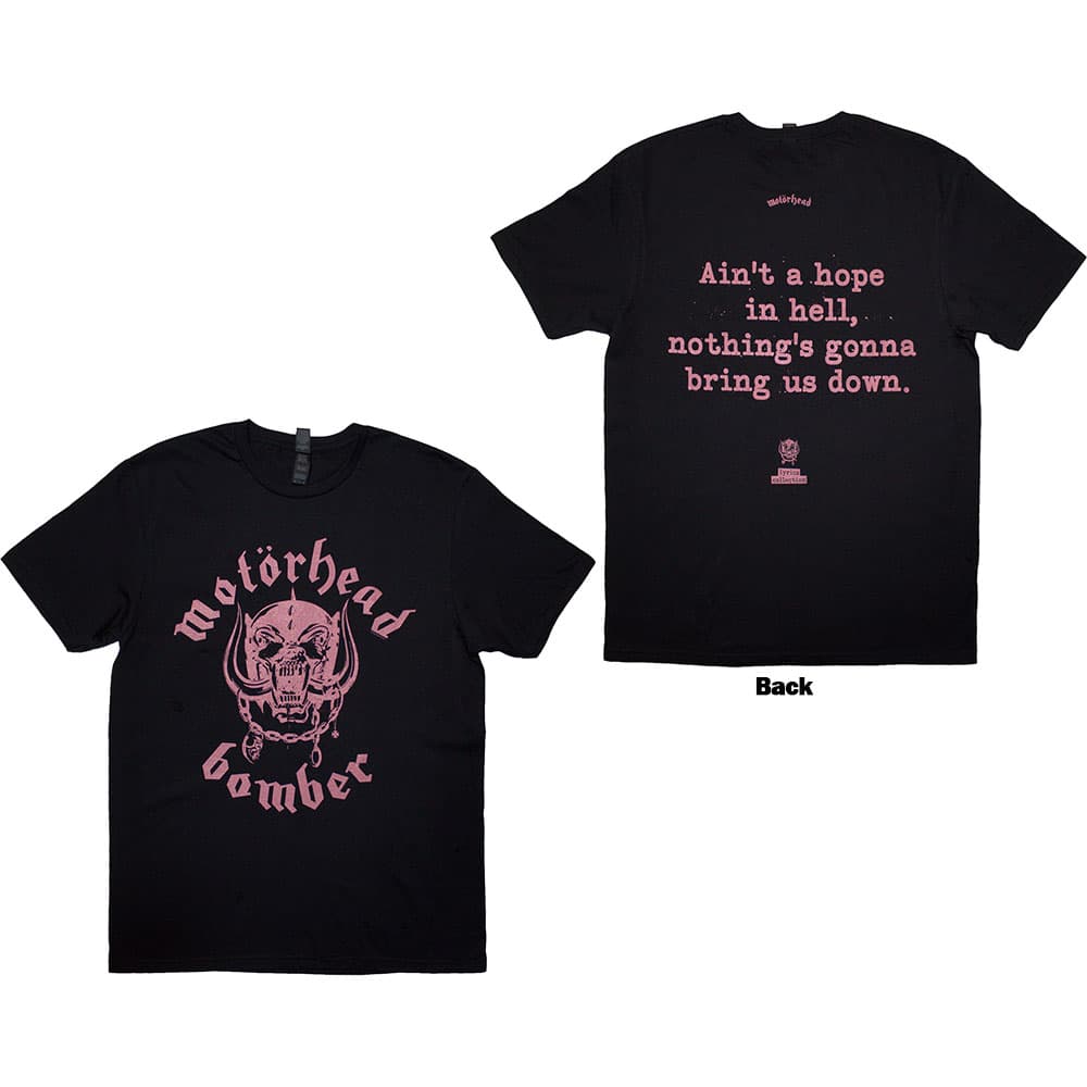 Tričko Motörhead - Bomber Lyric, Unisex,Čierna,M