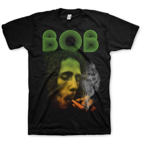 Tričko Bob Marley - Smoking Da Erb, Unisex,Čierna,S