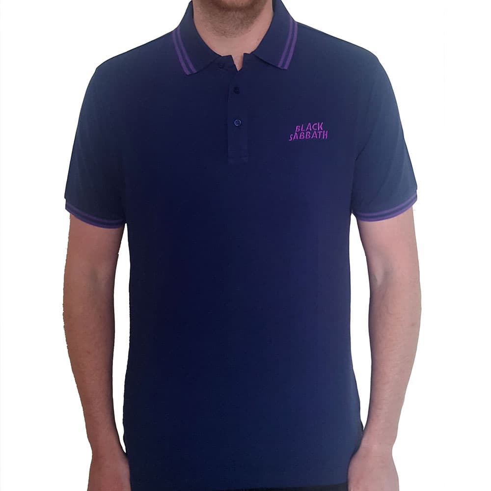 Polokošeľa Black Sabbath - Wavy Logo, Unisex,Modrá,M
