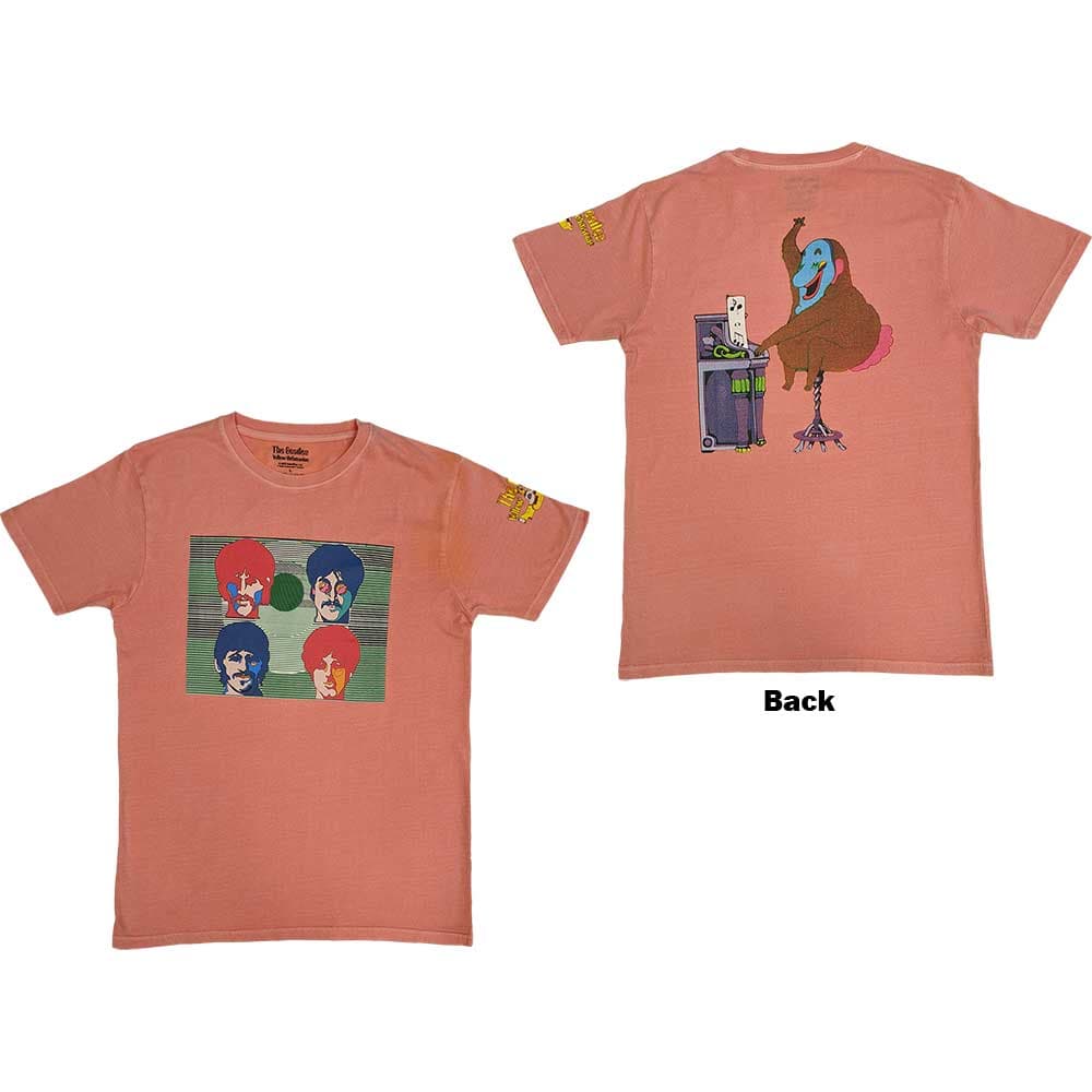 Tričko The Beatles - Yellow Submarine Magic Piano, Unisex,Ružová,S