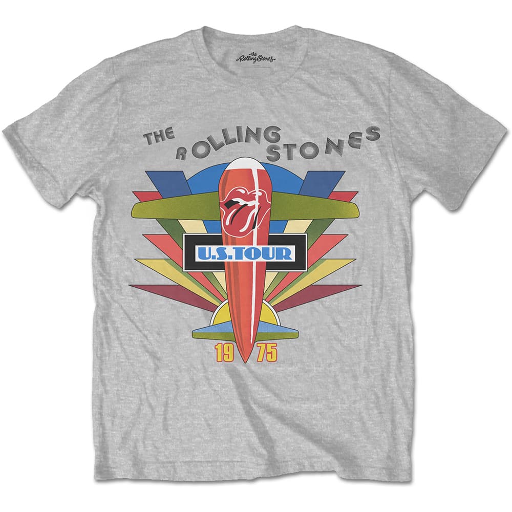 Tričko The Rolling Stones - Retro US Tour 1975, Unisex,Šedá,M