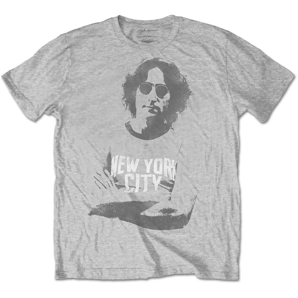 Tričko John Lennon - NYC, Unisex,Šedá,L