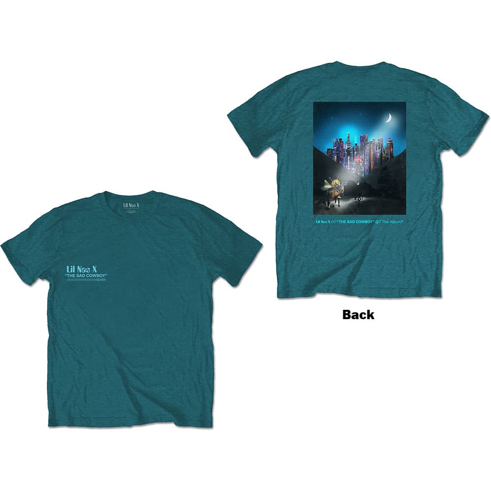 Tričko Lil Nas X - Album, Unisex,Modrá,M