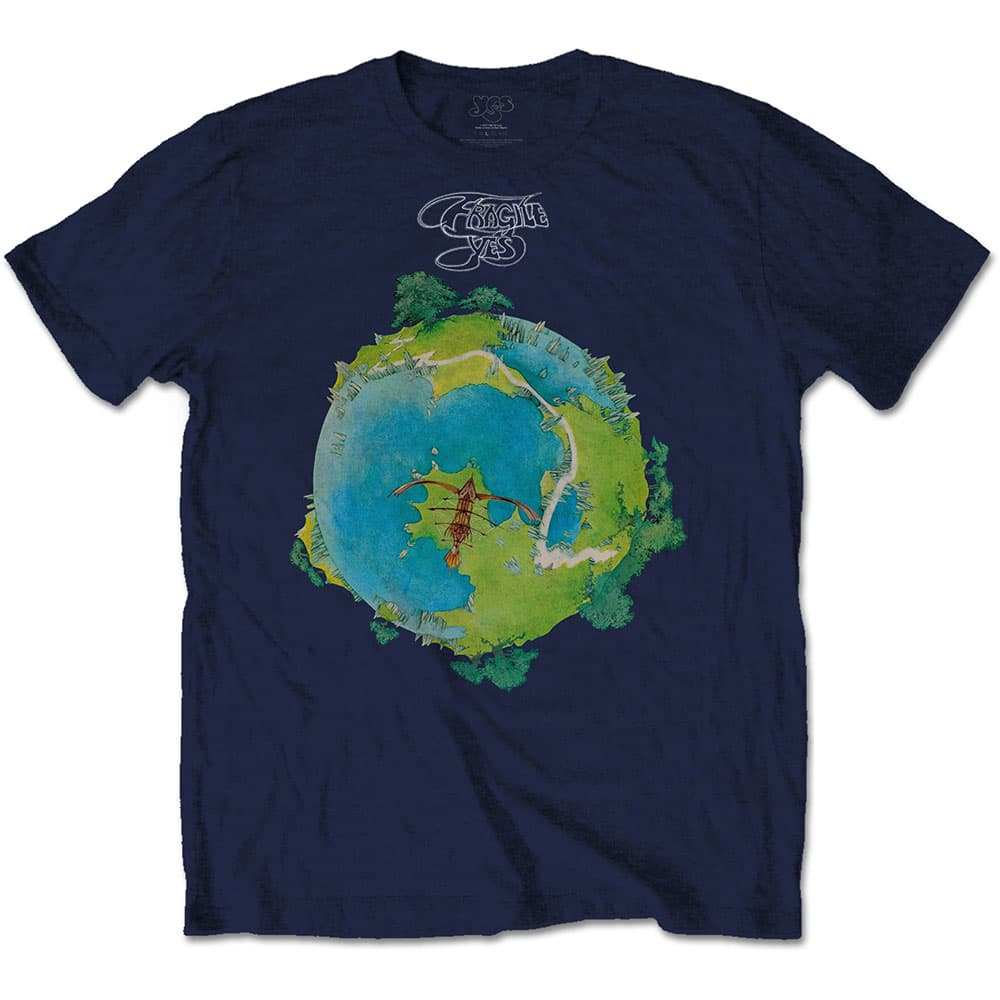 Tričko Yes - Fragile, Unisex,Modrá,XL
