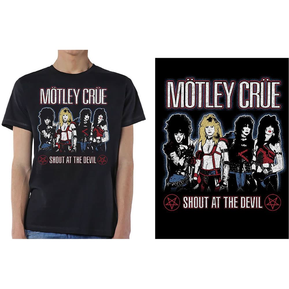 Tričko Motley Crue - Shout at the Devil, Unisex,Čierna,L