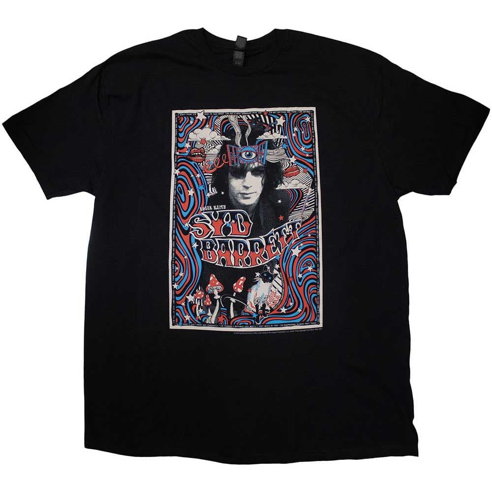 Tričko Syd Barrett - Melty Poster, Unisex,Čierna,XL