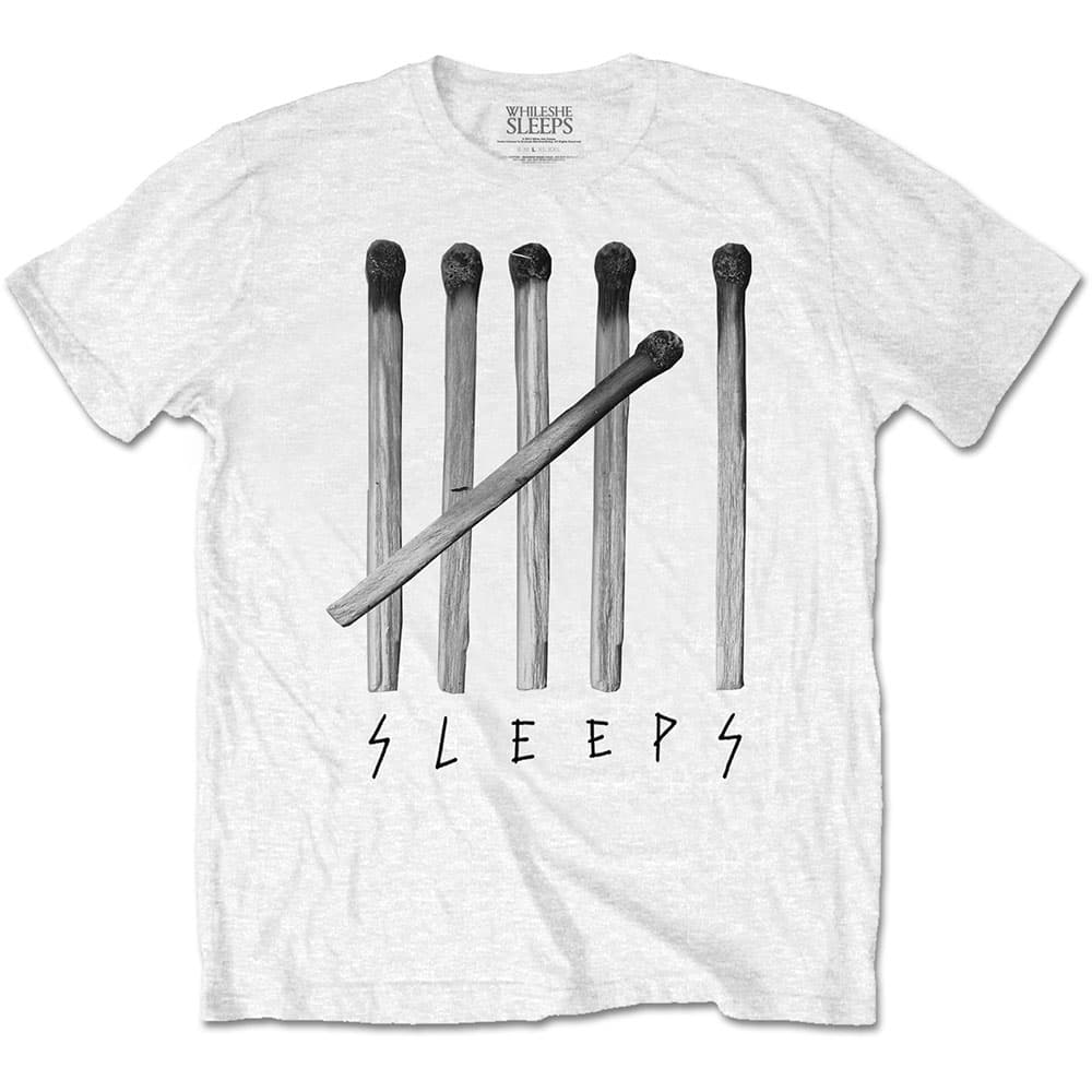 Tričko While She Sleeps - Matches, Unisex,Biela,M