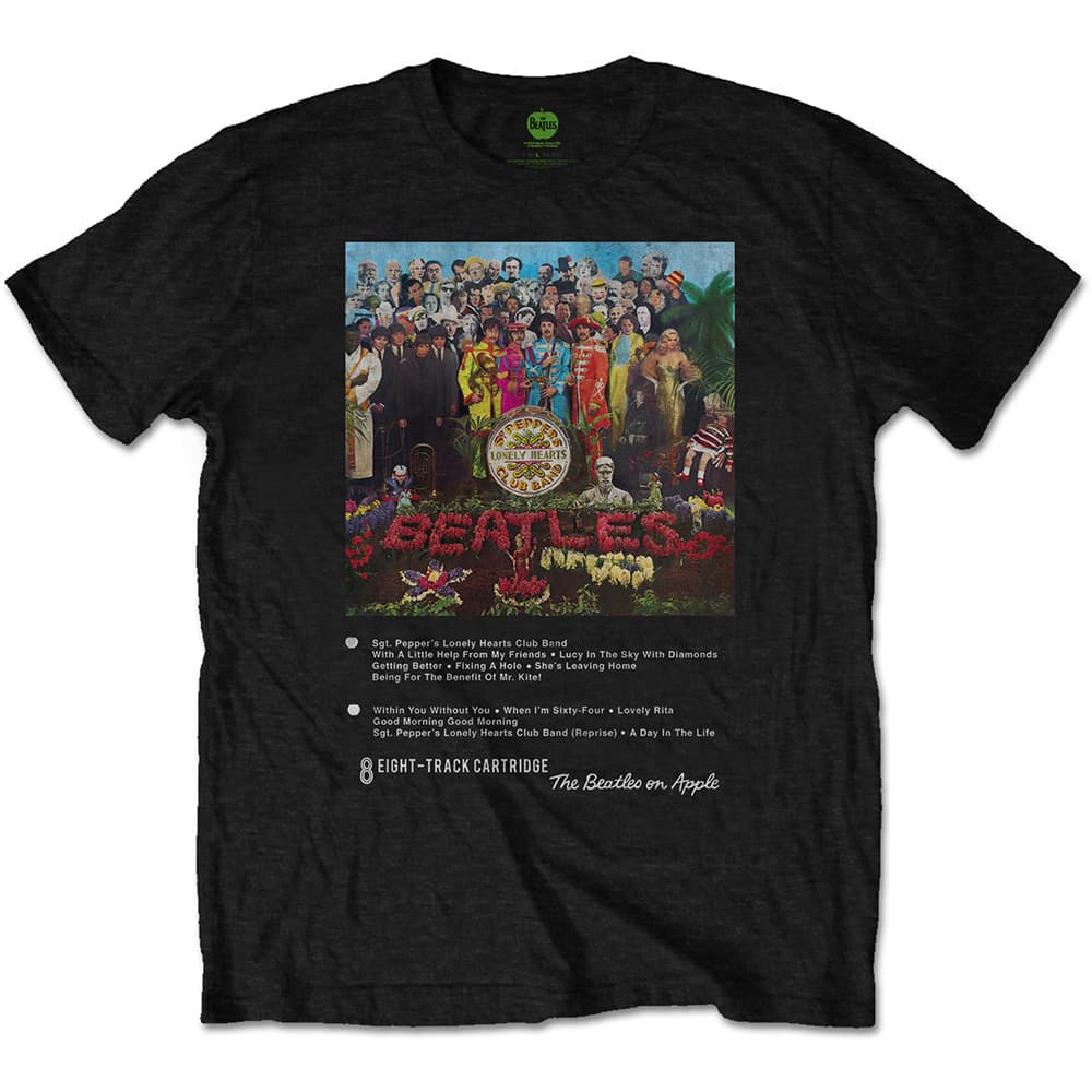Tričko The Beatles - Sgt Pepper 8 Track, Unisex,Čierna,M