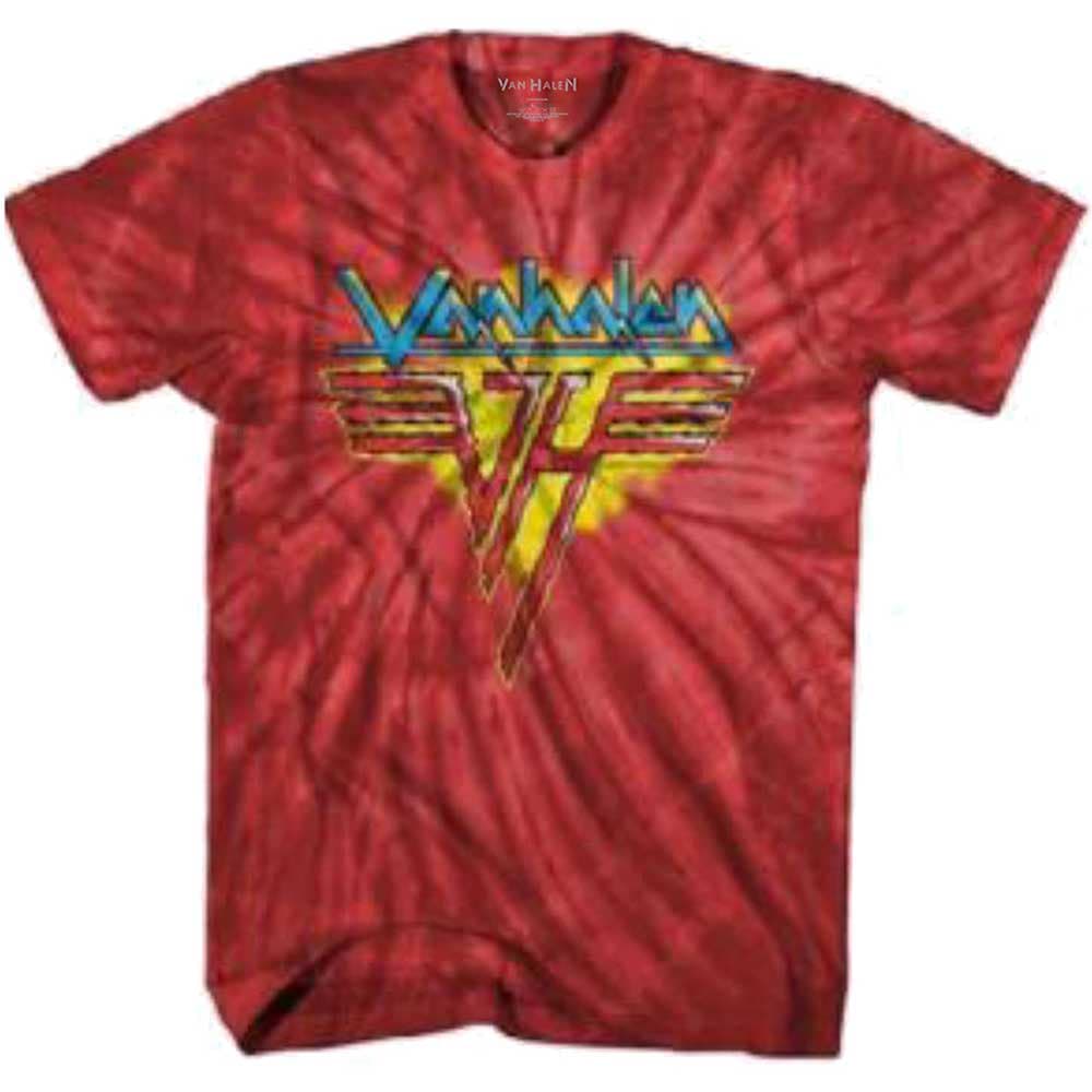 Tričko Van Halen - Jagged Logo, Unisex,Červená,M