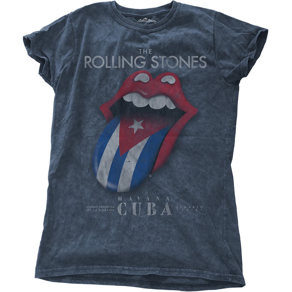 Tričko The Rolling Stones - Havana Cuba, Žena,Modrá,M
