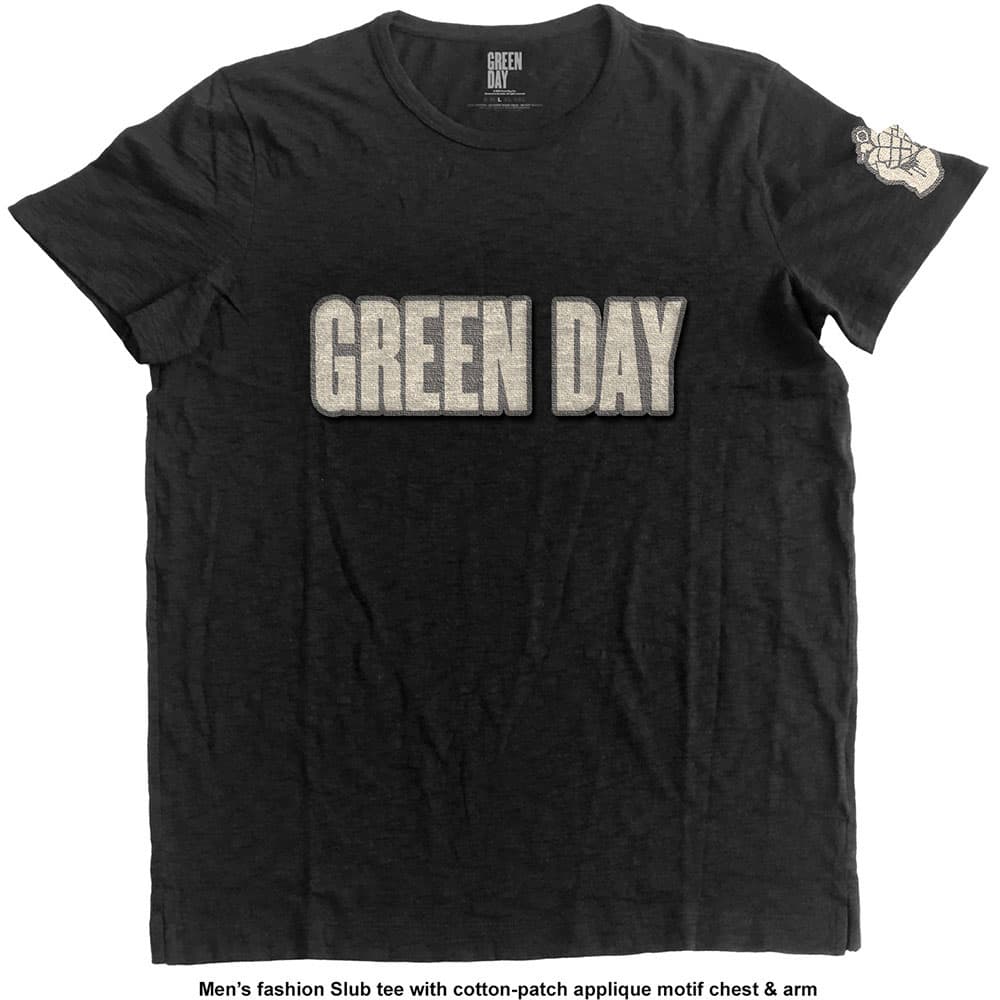 Tričko Green Day - Logo & Grenade, Unisex,Čierna,XL
