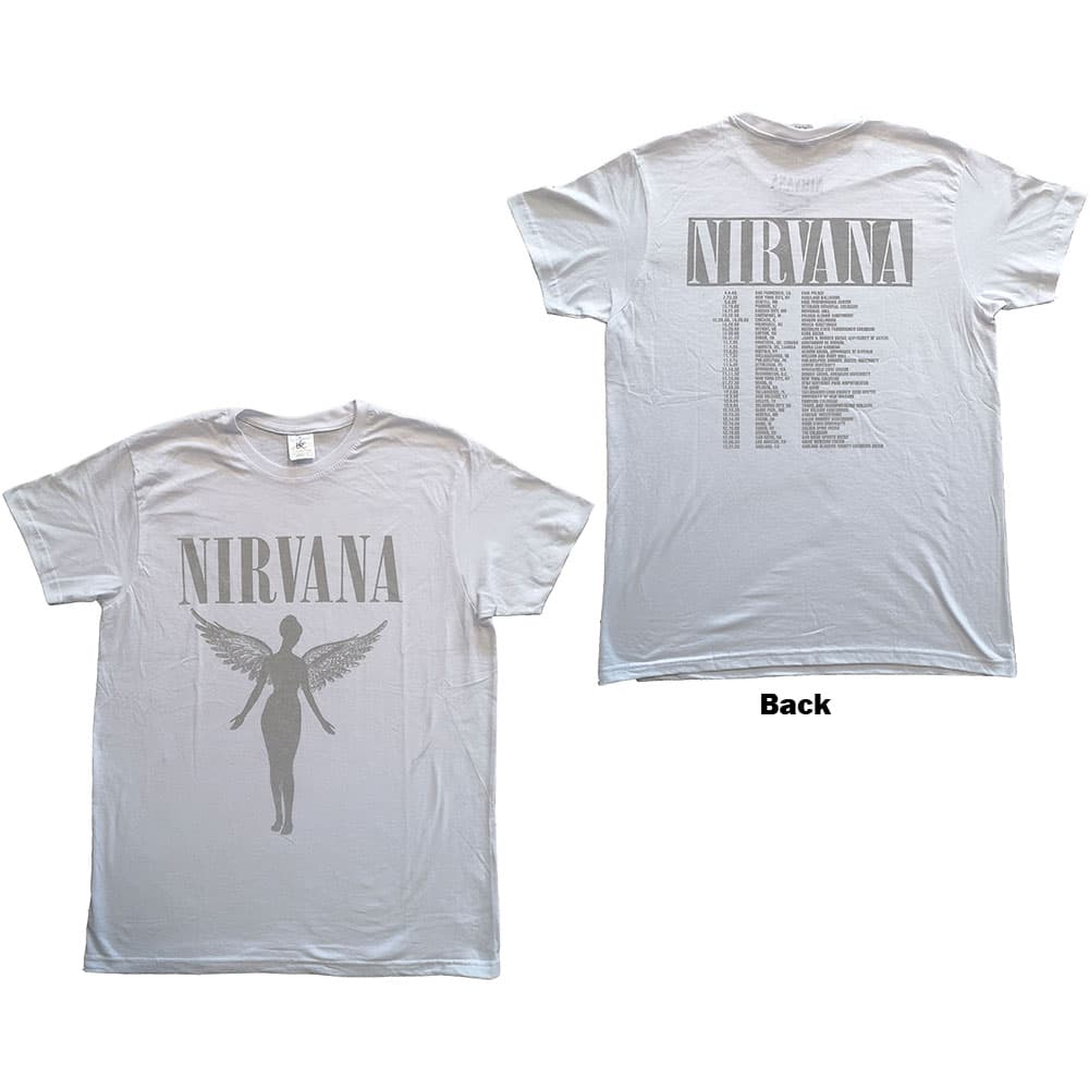 Tričko Nirvana - In Utero Tour, Unisex,Biela,L