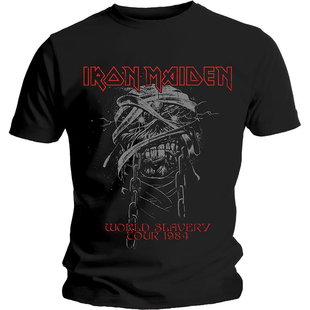 Tričko Iron Maiden - World Slavery 1984 Tour, Unisex,Čierna,S