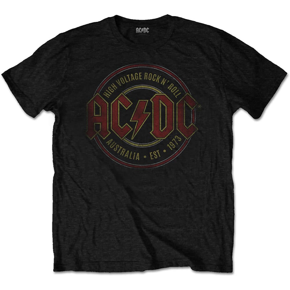 Tričko AC/DC - Est. 1973, Unisex,Čierna,XL