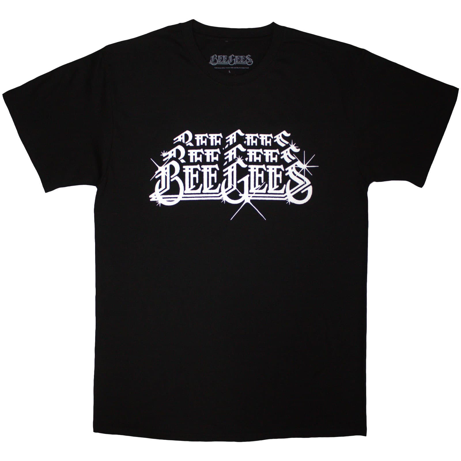 Tričko Bee Gees - Stacked Logo, Unisex,Čierna,M
