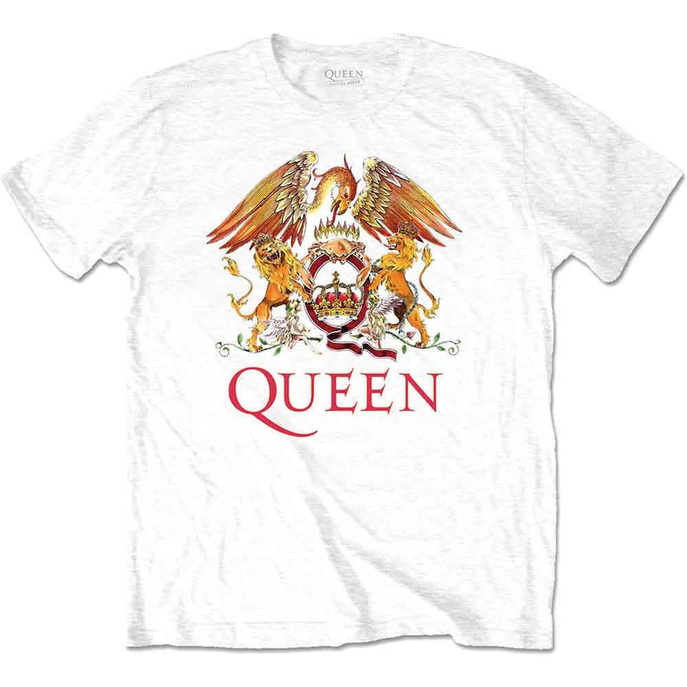 Tričko Queen - Classic Crest, Unisex,Biela,3XL