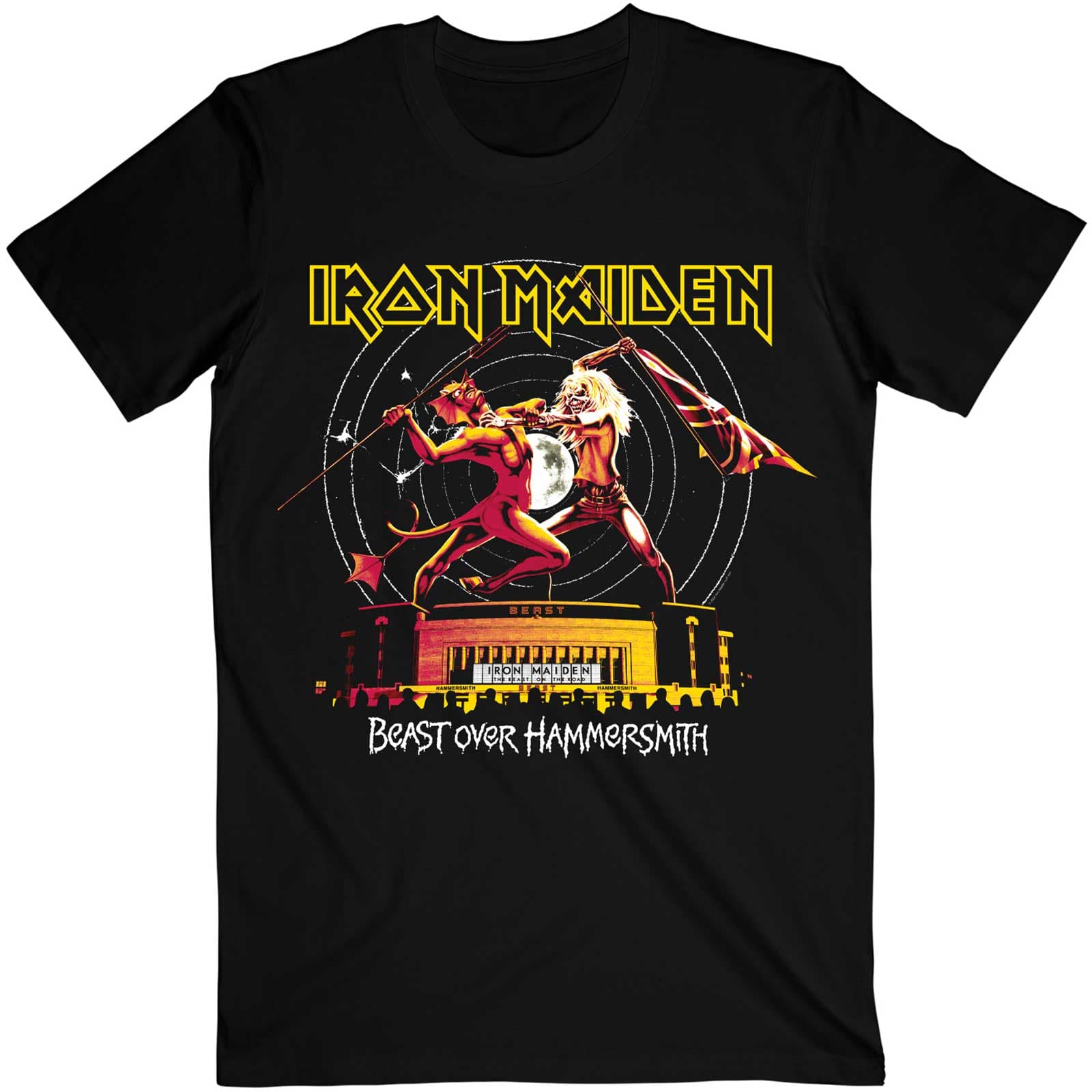 Tričko Iron Maiden - Beast Over Hammersmith Eddie & Devil Tonal, Unisex,Čierna,M
