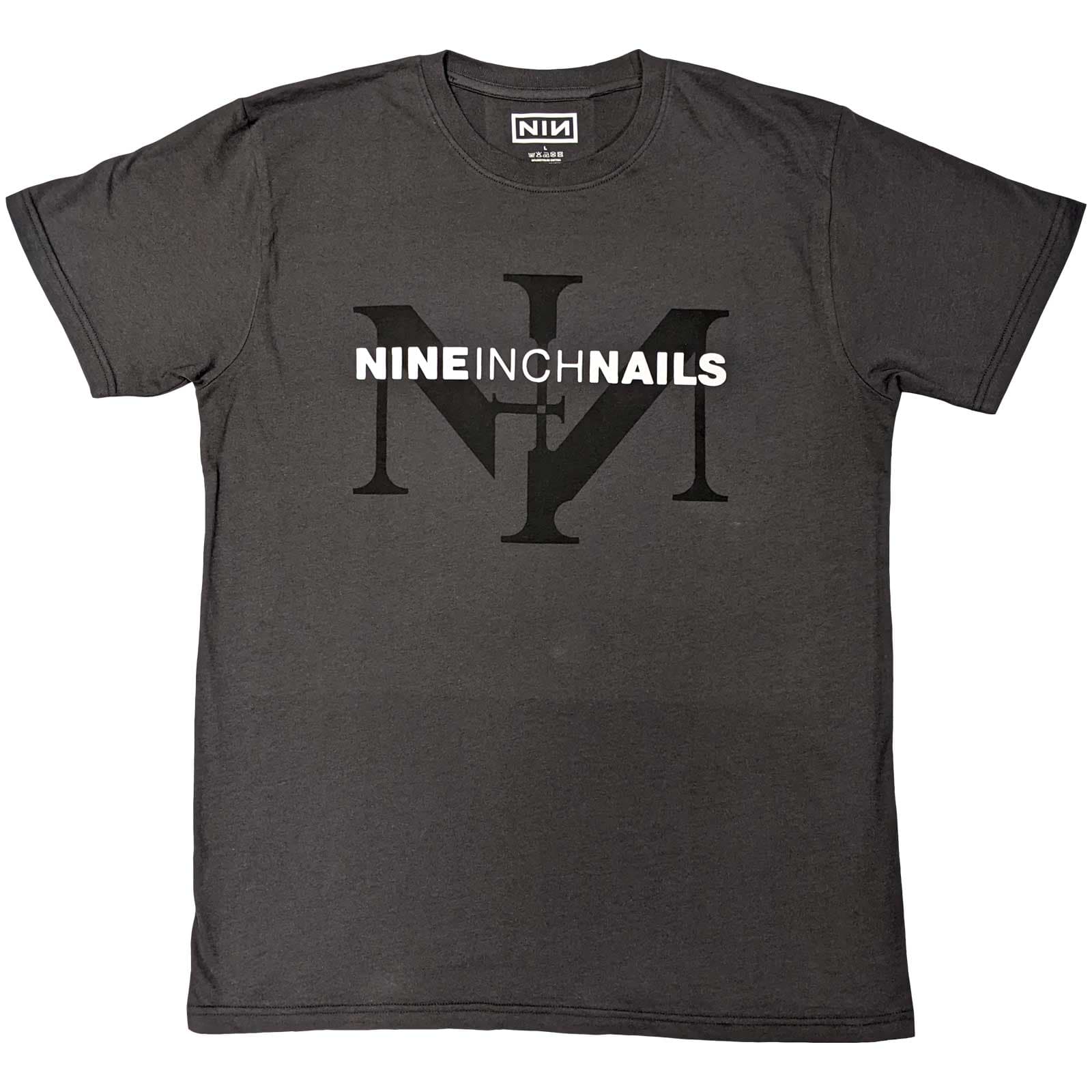 Tričko Nine Inch Nails - Icon & Logo, Unisex,Šedá,M