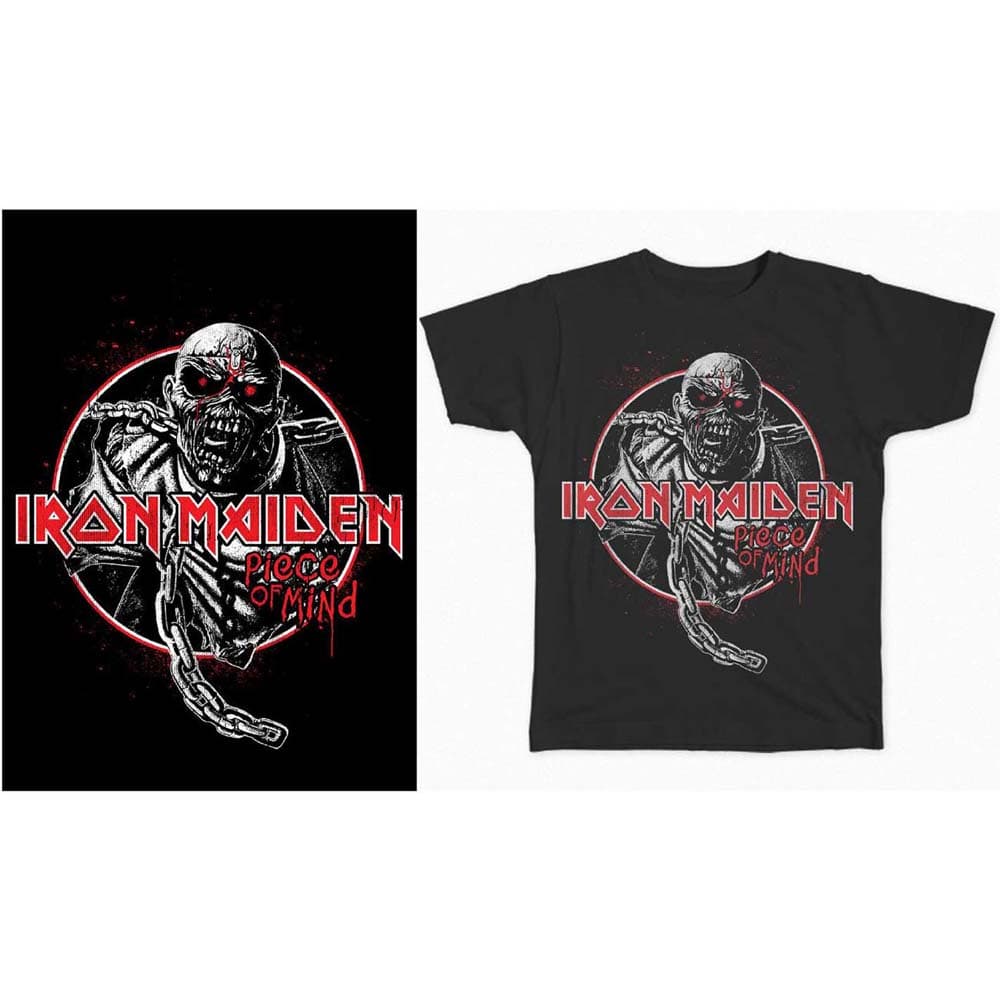 Tričko Iron Maiden - Piece of Mind Circle, Unisex,Čierna,M