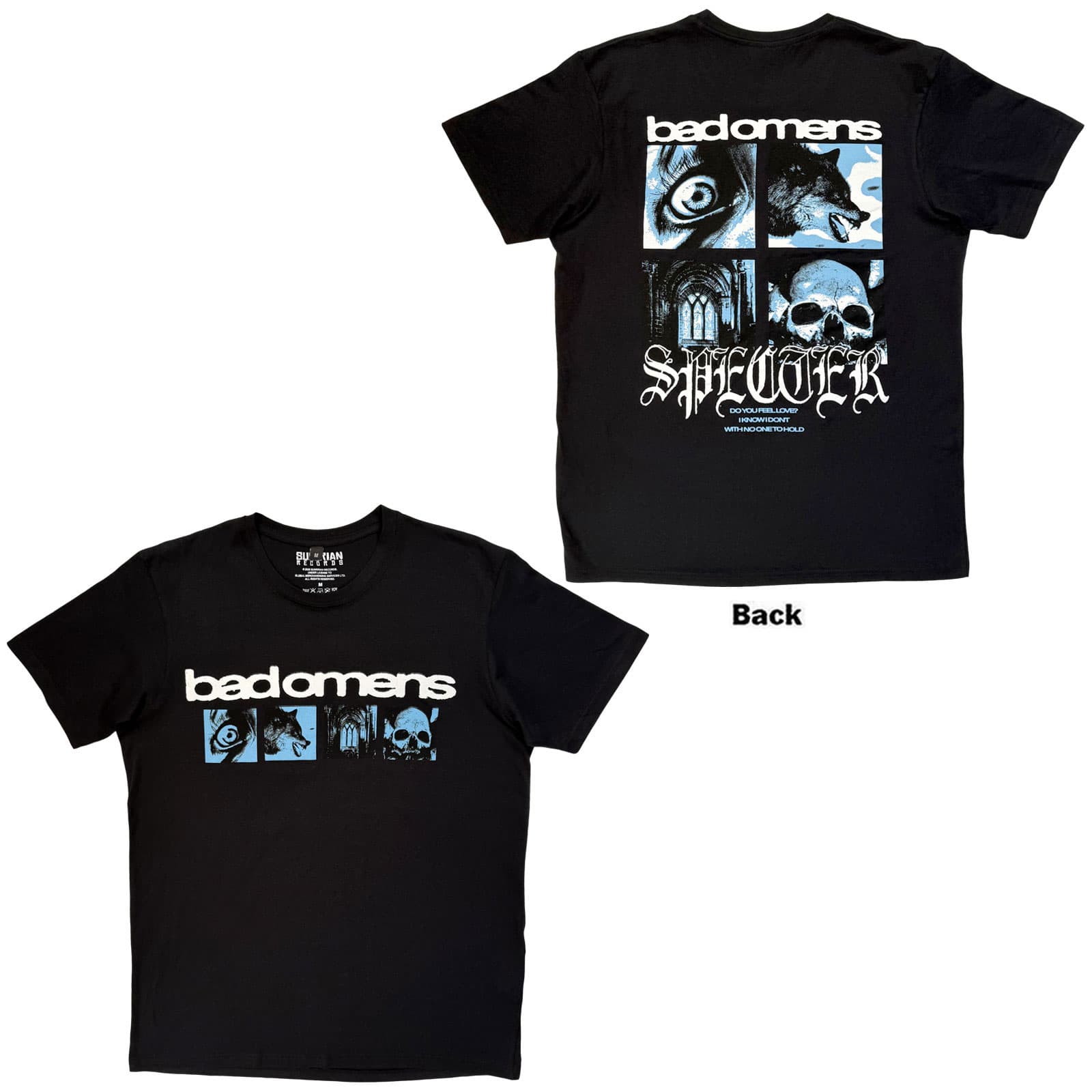 Tričko Bad Omens - Specter Collage, Unisex,Čierna,S