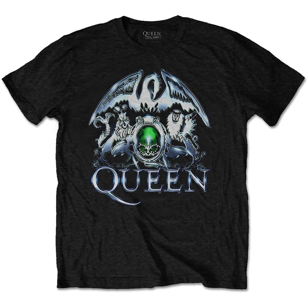Tričko Queen - Metal Crest, Unisex,Čierna,S