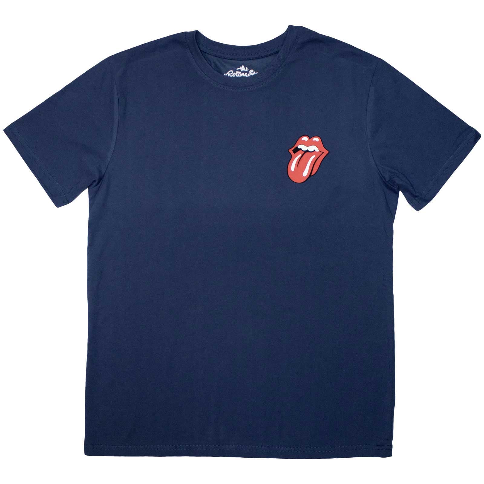 Tričko The Rolling Stones - Mini Classic Tongue, Unisex,Modrá,M