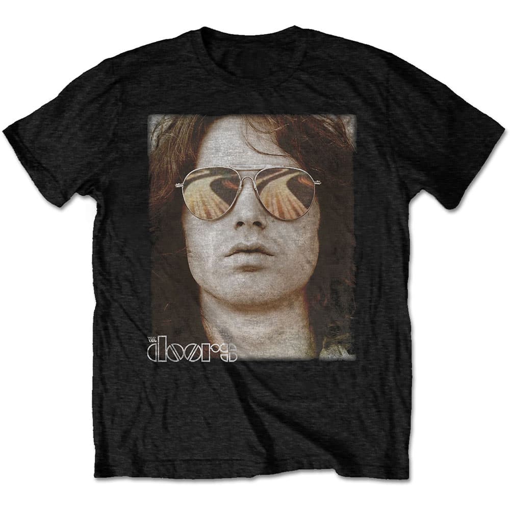 Tričko The Doors - Jim Face, Unisex,Čierna,S