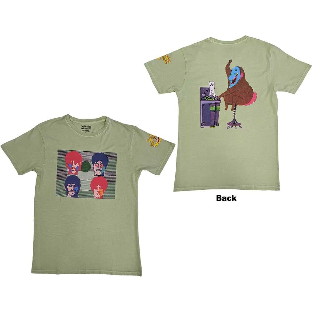 Tričko The Beatles - Yellow Submarine Magic Piano, Unisex,Zelená,S