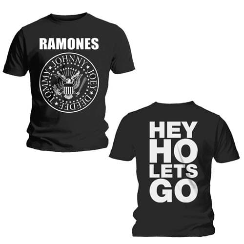 Tričko Ramones - Hey Ho (Front & Back), Unisex,Čierna,L