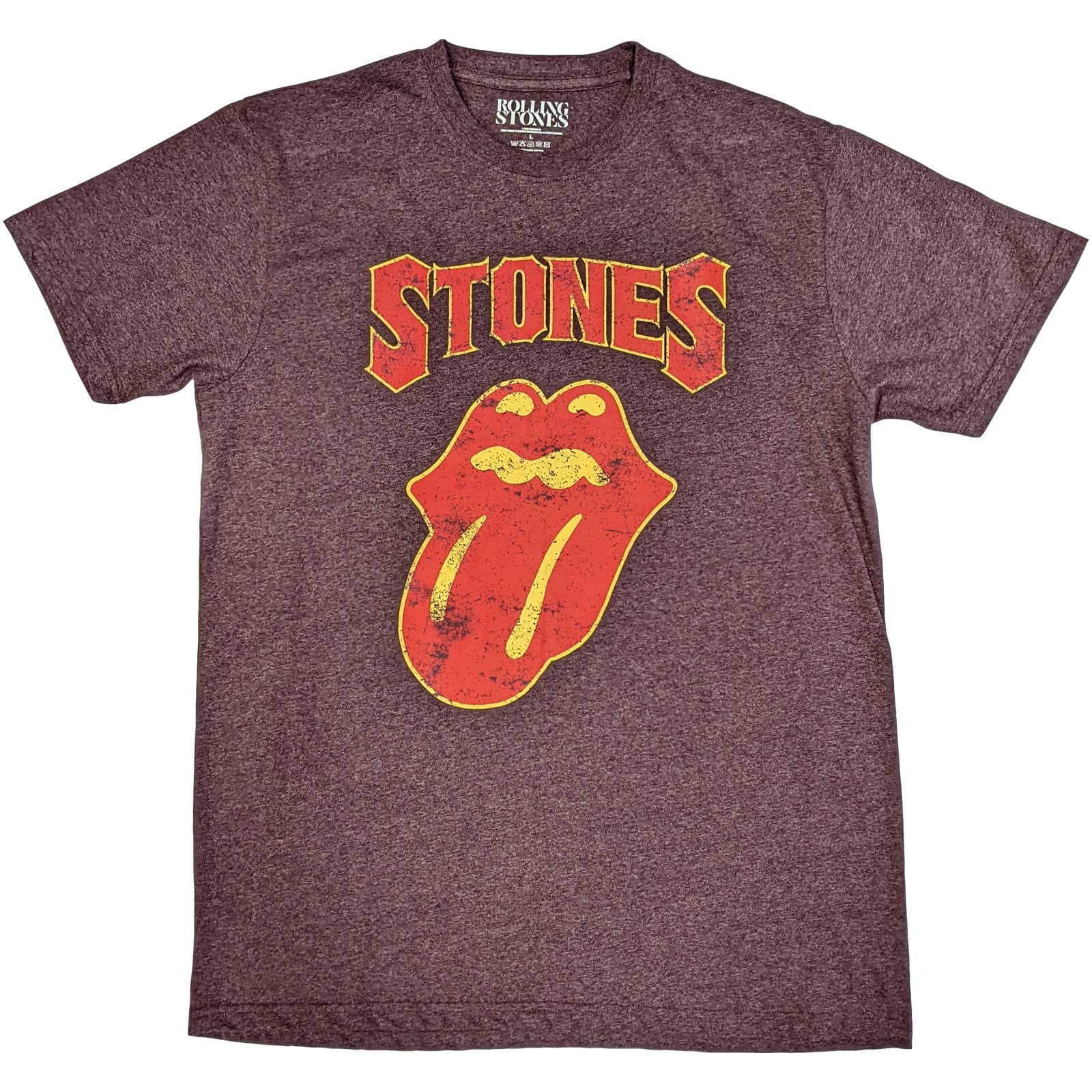 Tričko The Rolling Stones - Gothic Text, Unisex,Hnedá,S