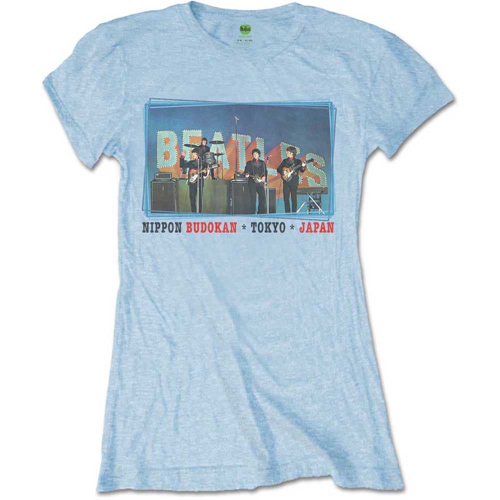 Tričko The Beatles - Nippon Budokan, Žena,Modrá,M