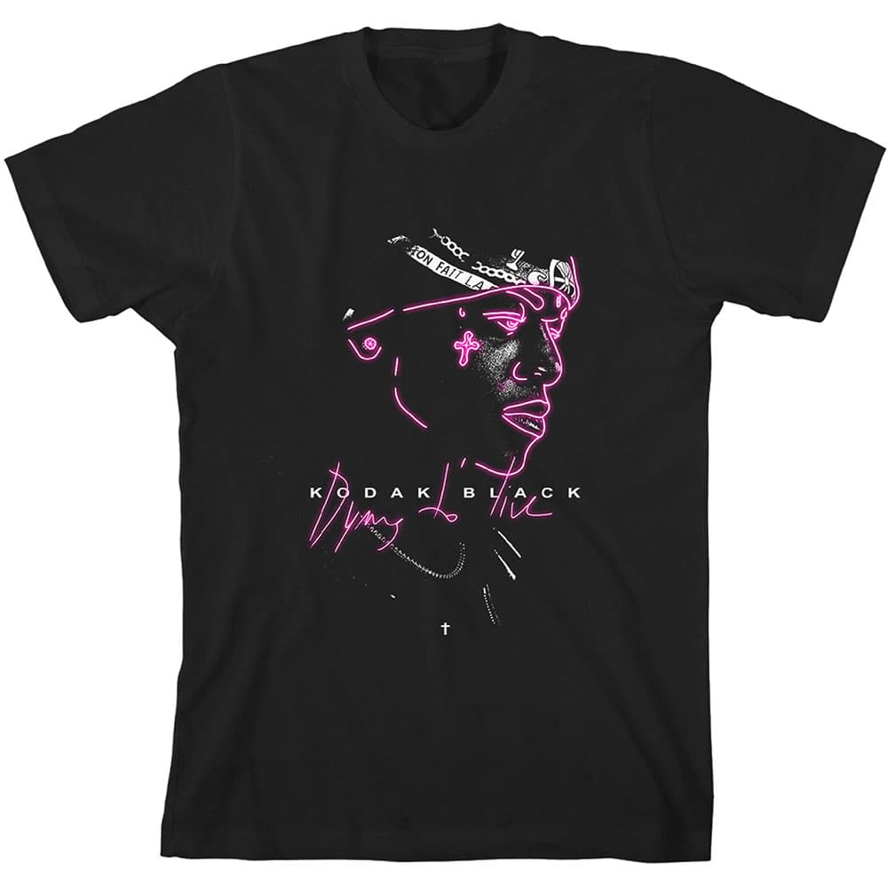 Tričko Kodak Black - Neon Outline, Unisex,Čierna,M