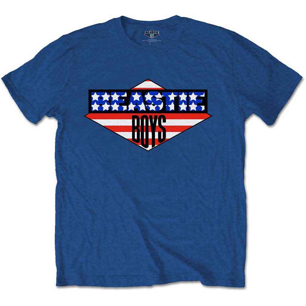 Tričko Beastie Boys - American Flag, Unisex,Modrá,M
