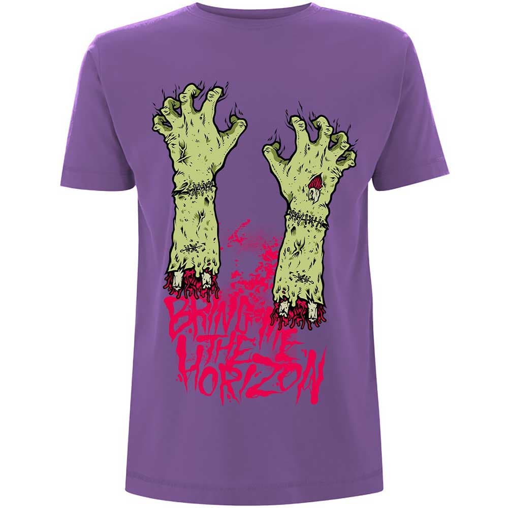 Tričko Bring me the horizon - Zombie Hands, Unisex,Fialová,L