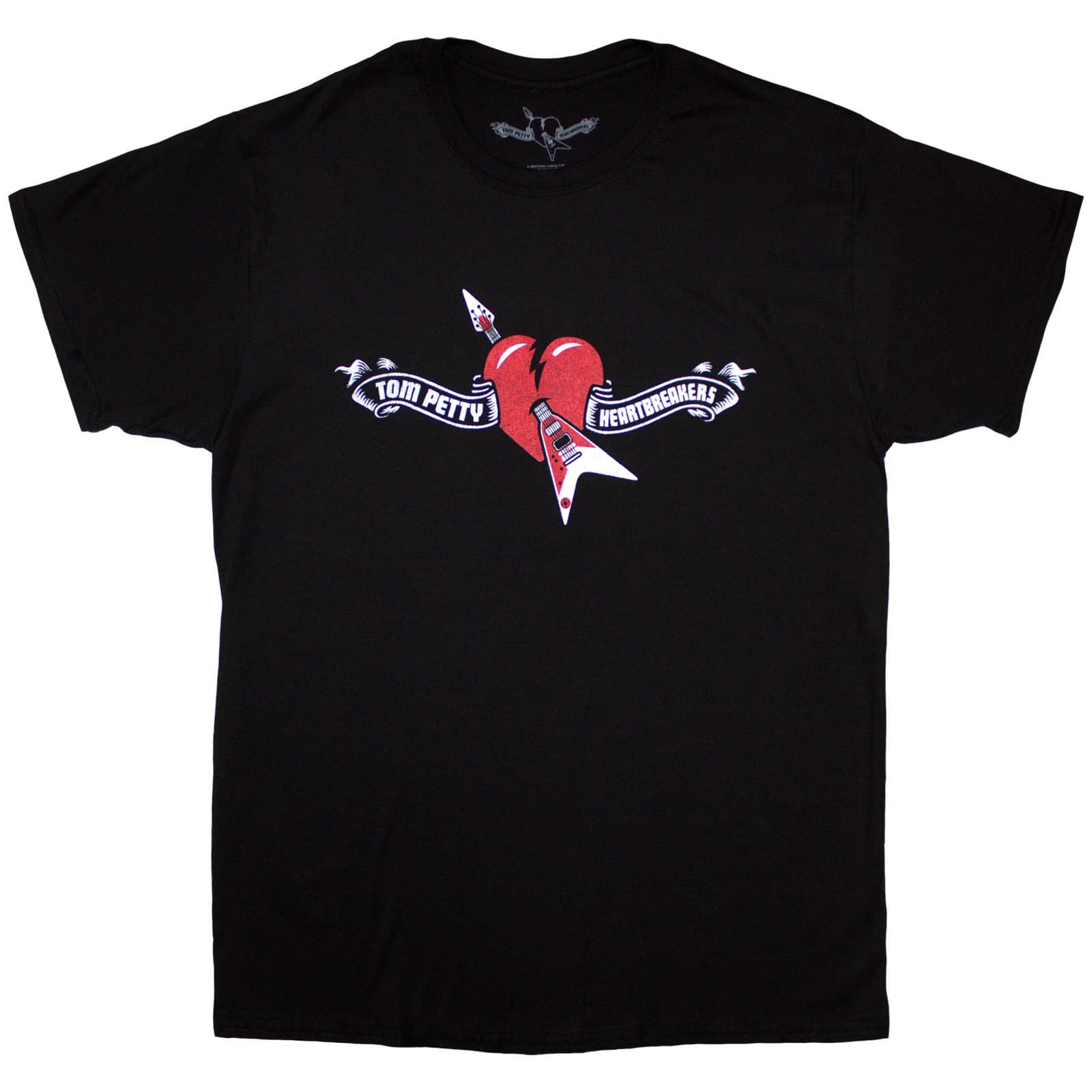 Tričko Tom Petty & The Heartbreakers - Heart Logo, Unisex,Čierna,M