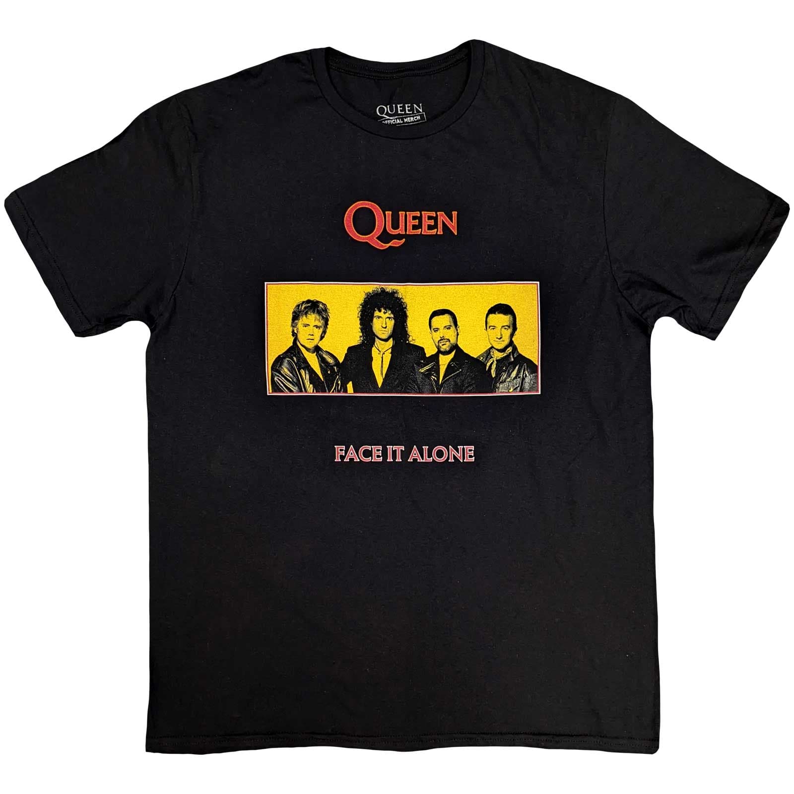 Tričko Queen - Face It Alone Panel, Unisex,Čierna,M