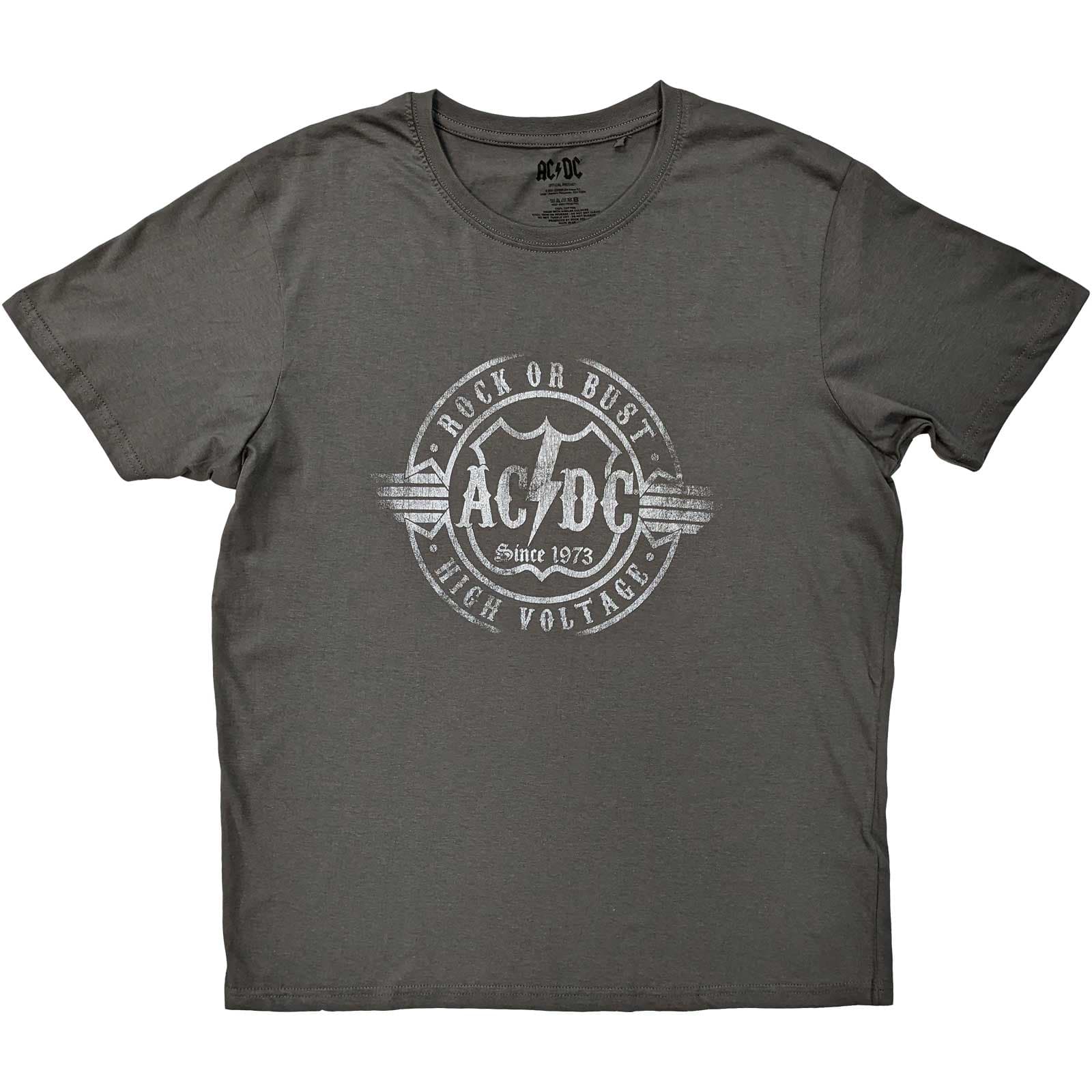 Tričko AC/DC - Rock or Bust, Unisex,Šedá,XL