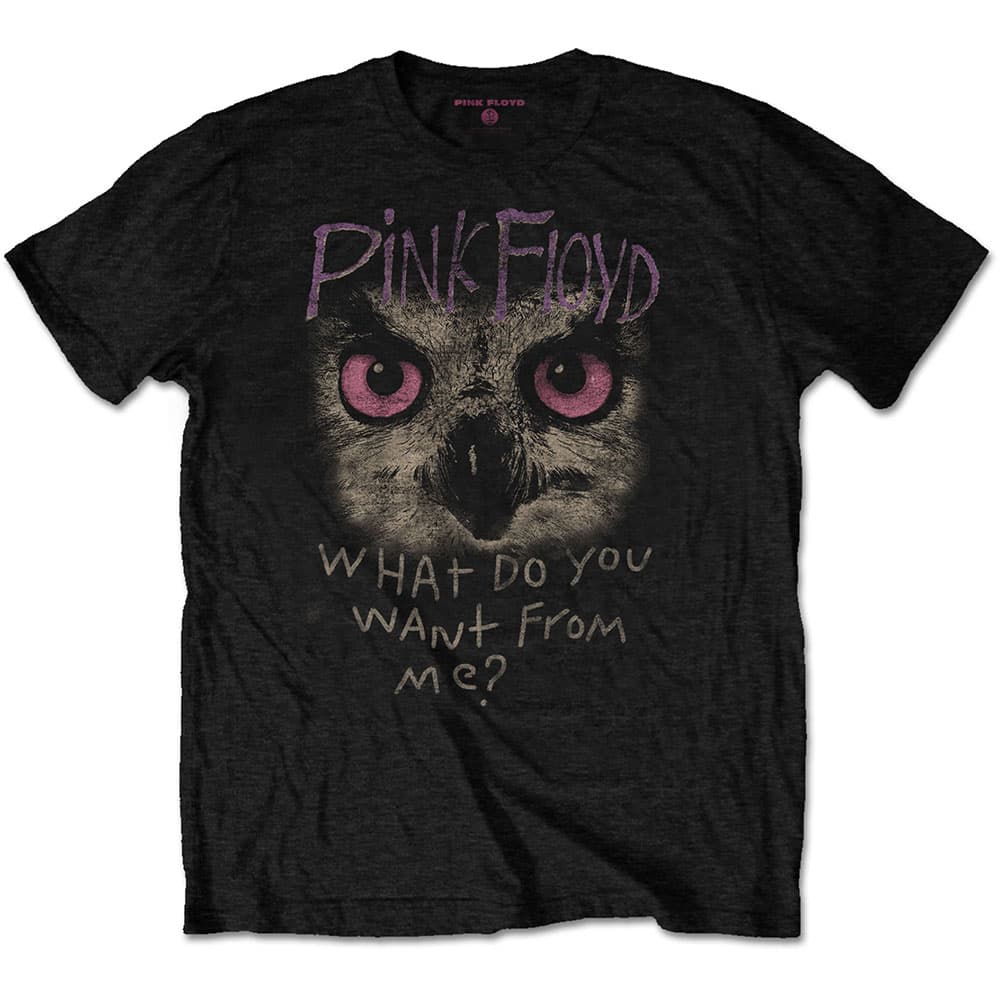 Tričko Pink Floyd - Owl - WDYWFM?, Unisex,Čierna,M