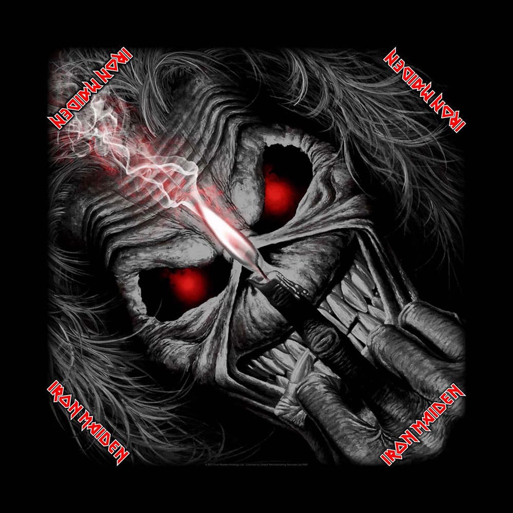 Šatka Iron Maiden - Eddie Candle Finger, Unisex,Čierna,Univerzálna
