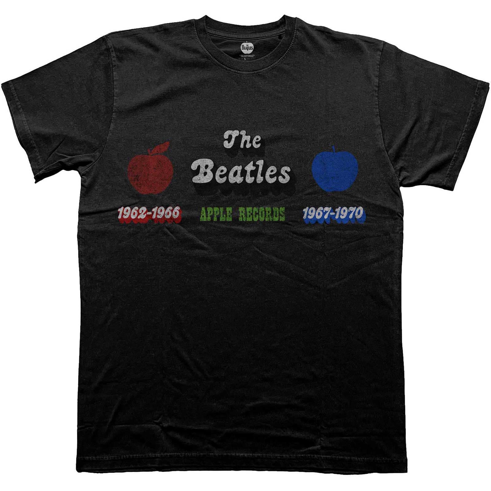 Tričko The Beatles - Apple Years Red & Blue, Unisex,Čierna,S