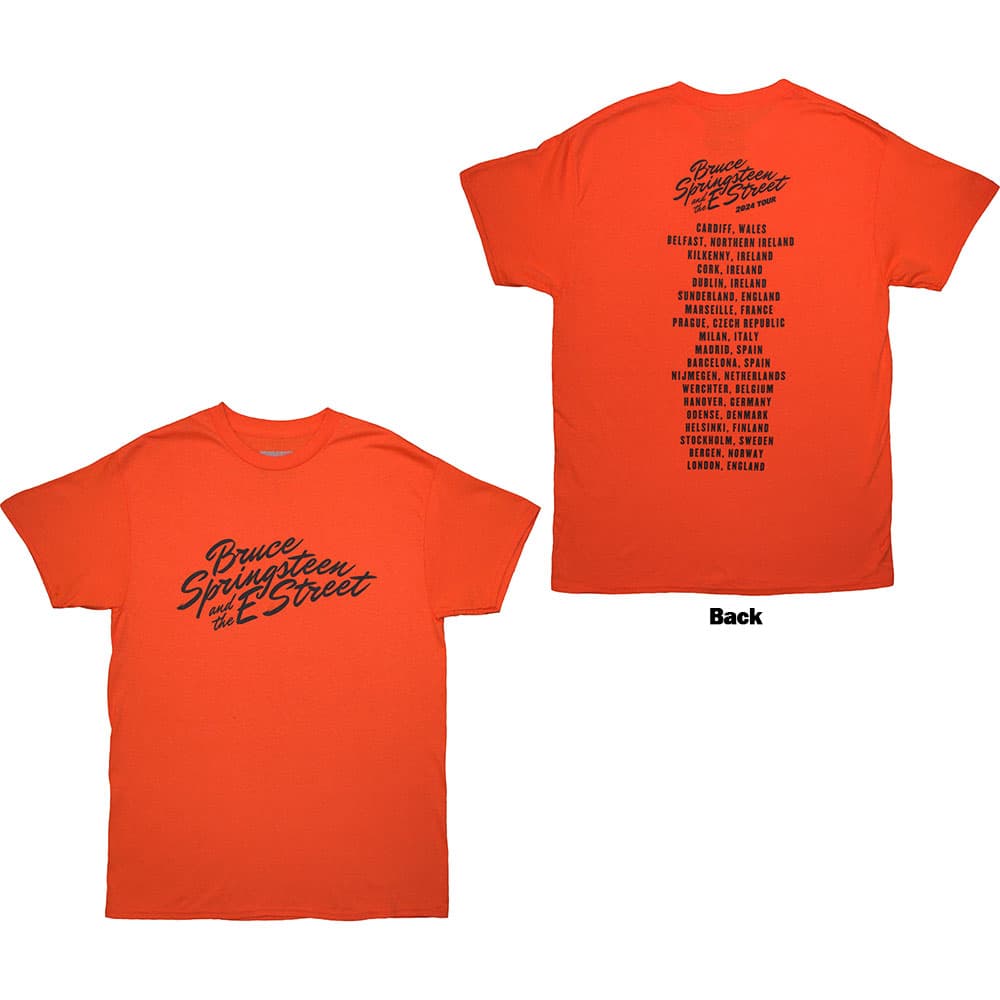Tričko Bruce Springsteen - Tour '24 River Font, Unisex,Oranžová,S