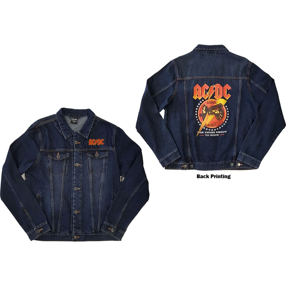 Bunda AC/DC - About To Rock, Unisex,Modrá,S