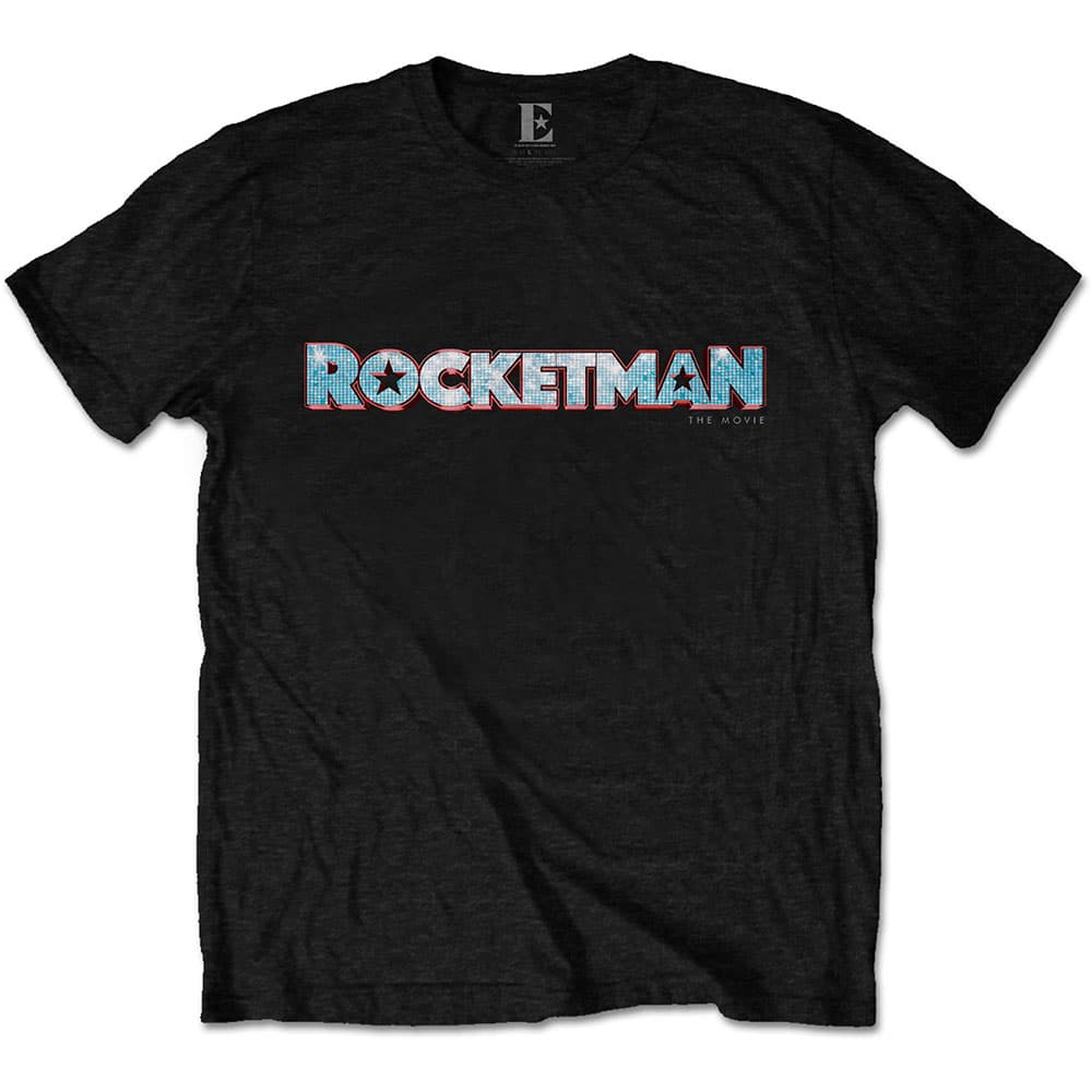 Tričko Elton John - Rocketman Movie Logo, Unisex,Čierna,S