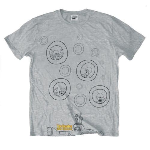 Tričko The Beatles - Bubbles, Unisex,Šedá,L