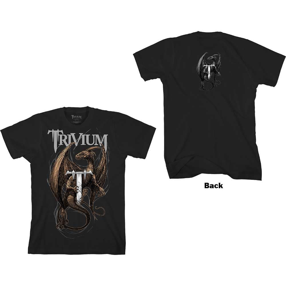 Tričko Trivium - Perched Dragon, Unisex,Čierna,S