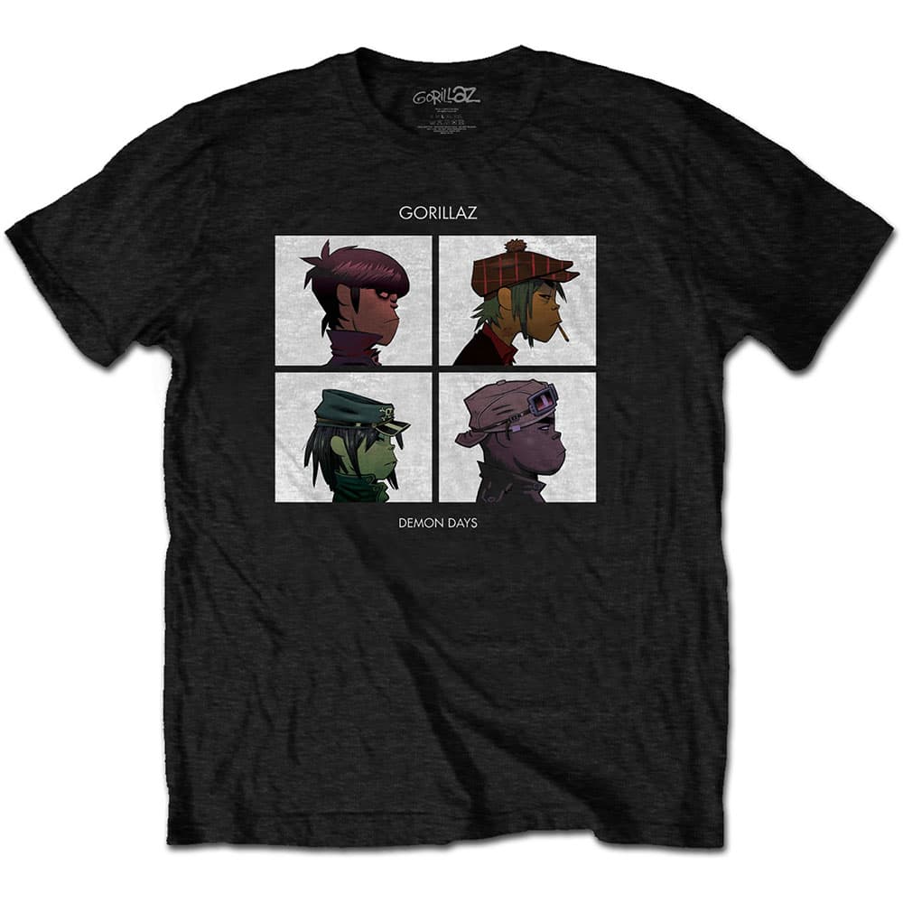 Tričko Gorillaz - Demon Days, Unisex,Čierna,L